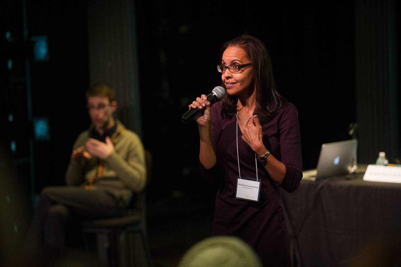 Former Dance/NYC director Michelle Ramos-Burkhart facilating 